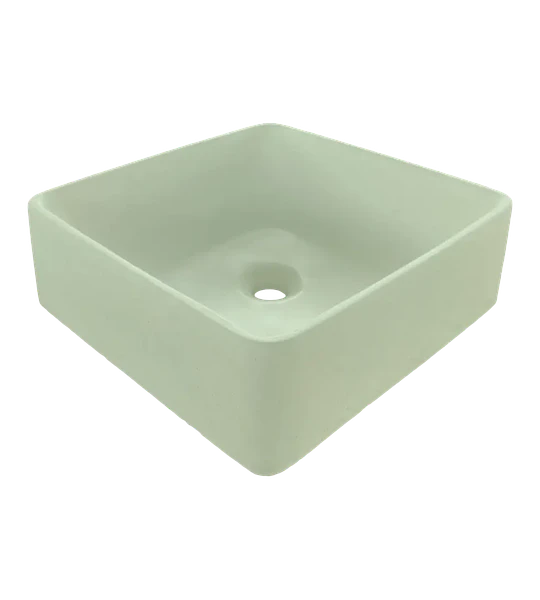 Lavamanos Cuadrado de Hormigón Sobre Cubierta