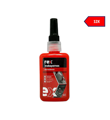 Rex Traba Pernos Alta Rojo x 12