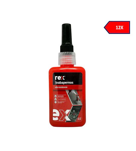Rex Traba Pernos Alta Rojo x 12