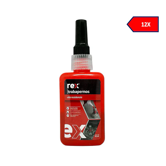 Rex Traba Pernos Alta Rojo x 12