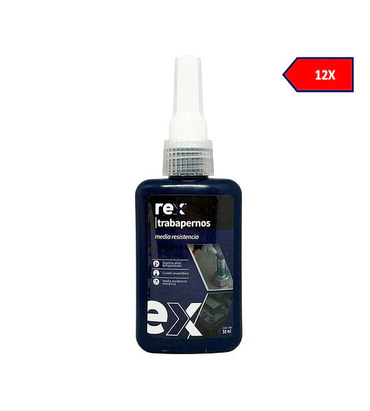Rex Traba Pernos Media Azul x 12