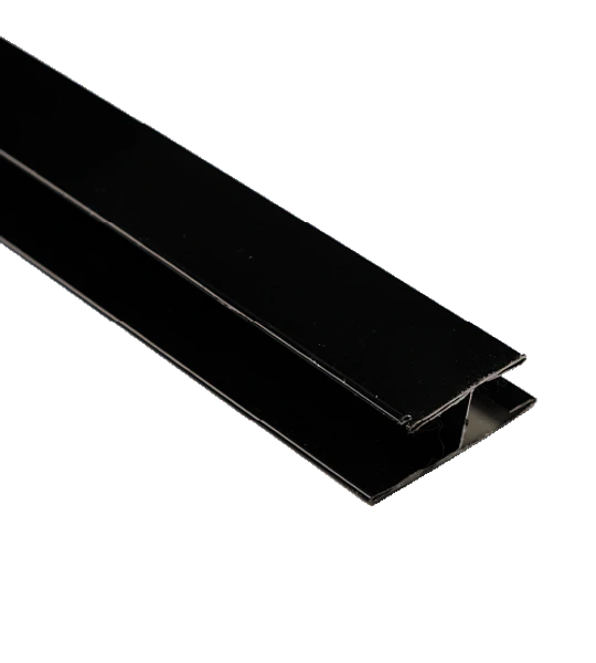 Perfil H Negro Metal Siding