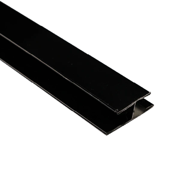 Perfil H Negro Metal Siding