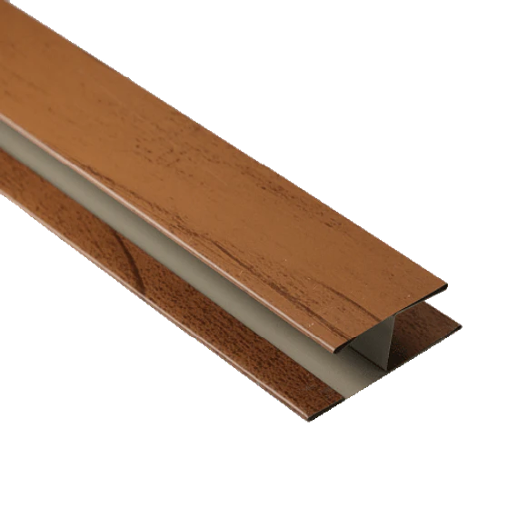 Perfil H Madera Ámbar Metal Siding