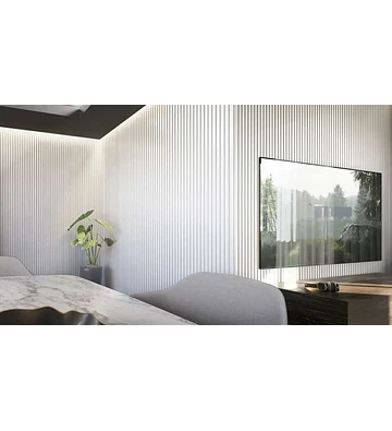 Wall Panel Epsilon Revestimiento para Muros Slim 122 X 12mm X 2,75m Blanco Mate
