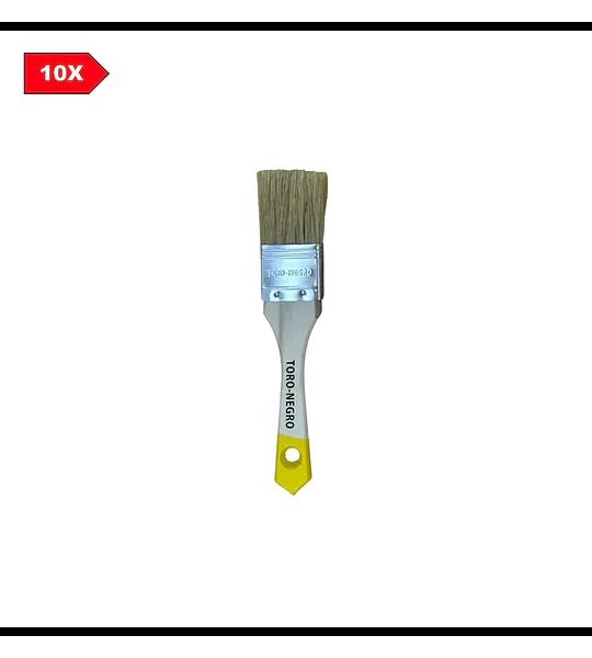 Brocha 1 ½″ x 10 Mango Madera Toro Negro
