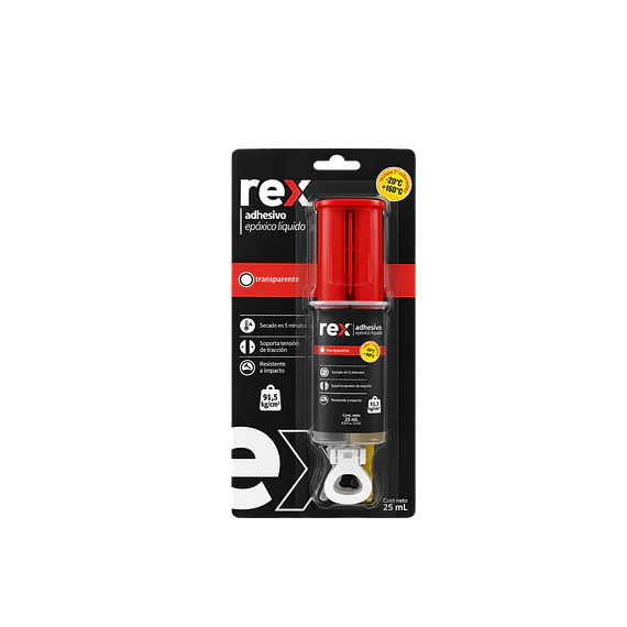 Epoxico Jeringa 12.5ml + 12.5ml TRANSPARENTE (Caja x 12 ú)