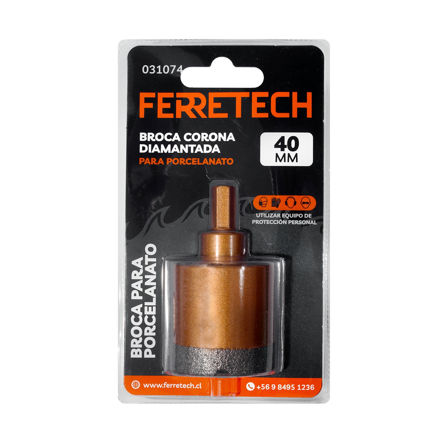 Broca Corona Diamantada 40mm