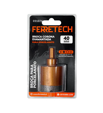 Broca Corona Diamantada 40mm