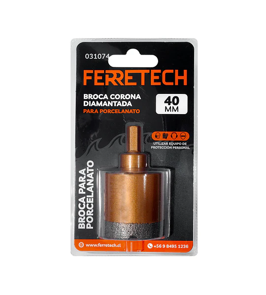 Broca Corona Diamantada 40mm