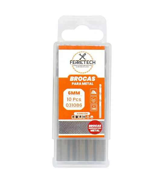 Broca Metal HSS Cobalto 6mm 10u