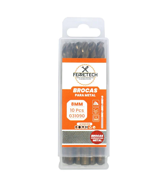Broca Metal HSS Cobalto 8mm 10u