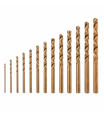 Set de Brocas para Metal HSS 5% Cobalto 13 Piezas 1 a 7 mm