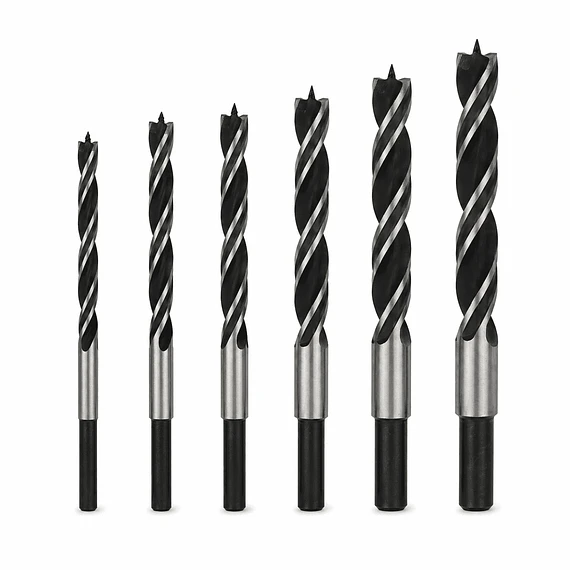 Set de Brocas para Madera 3 Puntas 6 Piezas 4 a 12 mm
