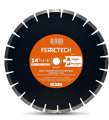 Disco de Corte Diamantado Segmentado 14″