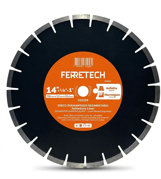Disco de Corte Diamantado Segmentado 14″