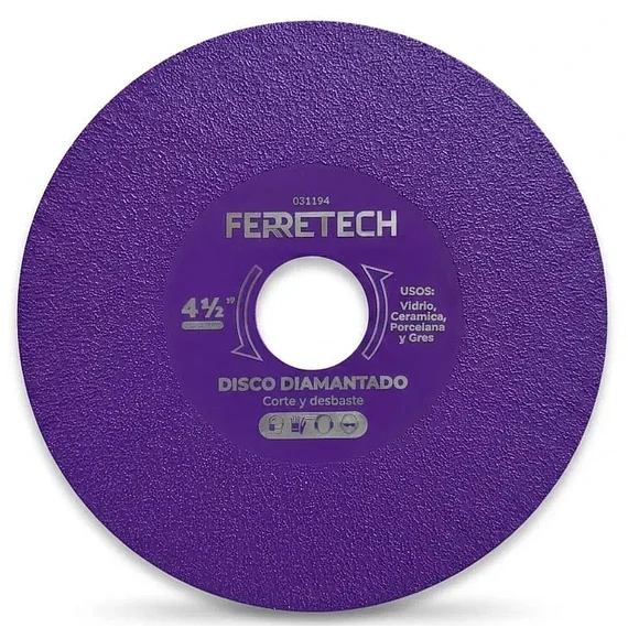 Disco Diamantado para Vidrio 4 1/2″ (Vacuum Brazed)