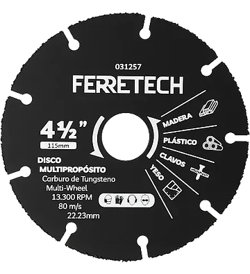 Disco de Corte Multipropósito de Carburo de Tungsteno 4 1/2″
