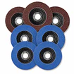 Pack 7 Discos Traslapados 4 1/2” Granos 40, 60, 80 y 100 – Óxido de Aluminio y Zirconio