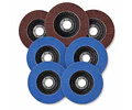 Pack 7 Discos Traslapados 4 1/2” Granos 40, 60, 80 y 100 – Óxido de Aluminio y Zirconio