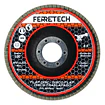 Pack 7 Discos Traslapados 4 1/2” Granos 40, 60, 80 y 100 – Óxido de Aluminio y Zirconio