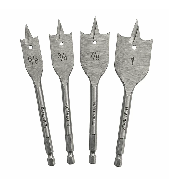 Set de Brocas Paleta para Madera 4 Piezas 5/8″ a 1″