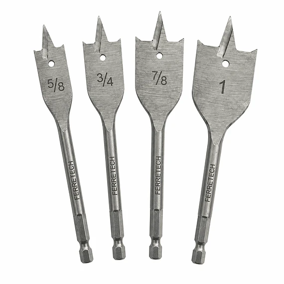 Set de Brocas Paleta para Madera 4 Piezas 5/8″ a 1″
