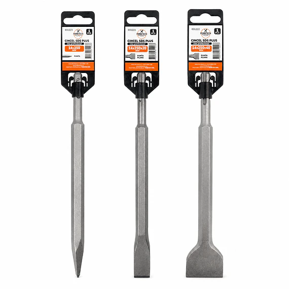 Set de Cinceles SDS Plus 3 Piezas 14 × 250 mm