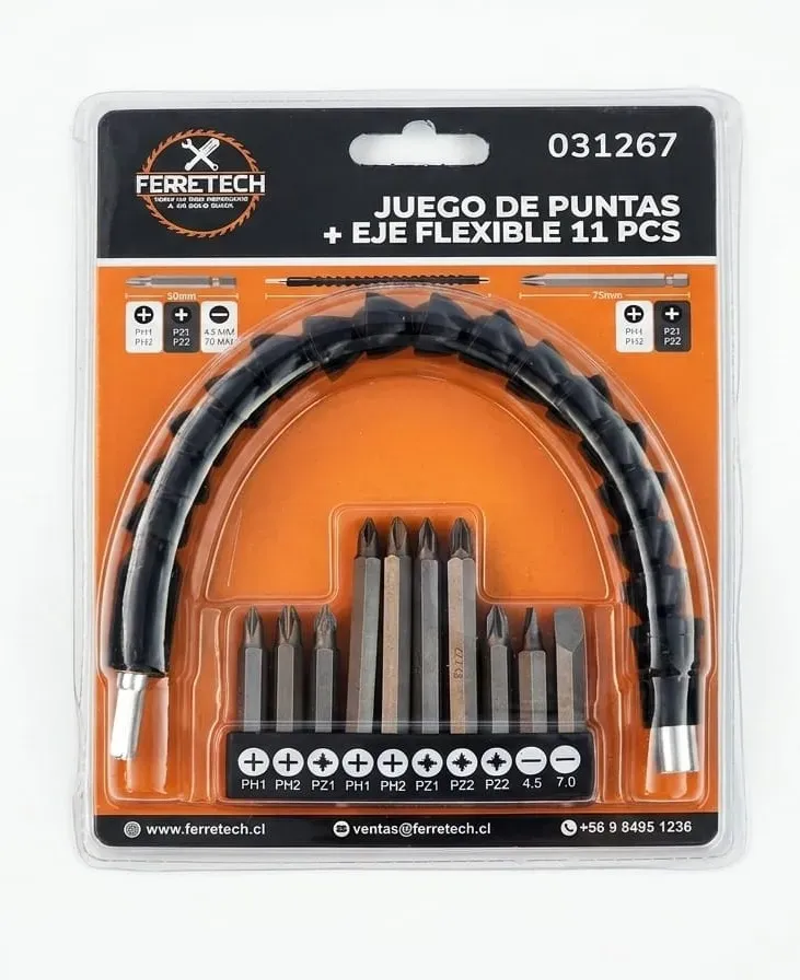 Juego Extensión Flexible para Taladro 11 Piezas