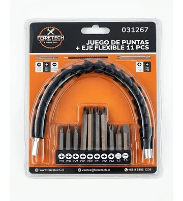 Juego Extensión Flexible para Taladro 11 Piezas