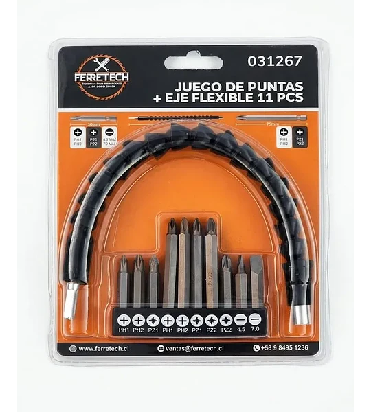Juego Extensión Flexible para Taladro 11 Piezas