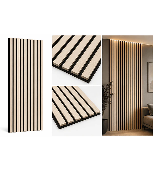 Panel Acústico Tipo Madera 60 × 240 cm