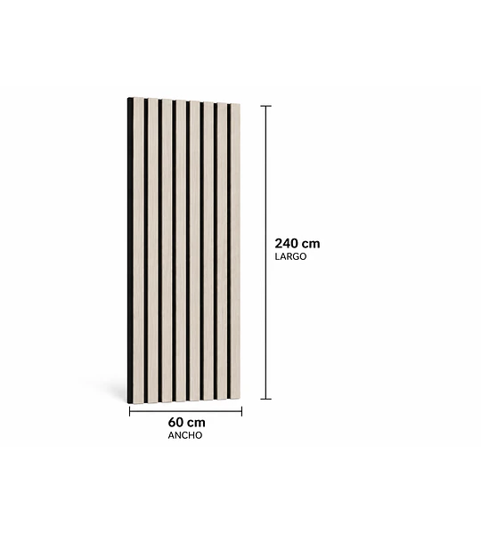 Panel Acústico Tipo Madera 60 × 240 cm