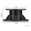 Soporte Ajustable para Deck y Pastelón 50-78 mm – Caja 36 Unidades