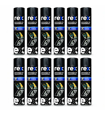 12x REX Renovador de Neumáticos  650ml