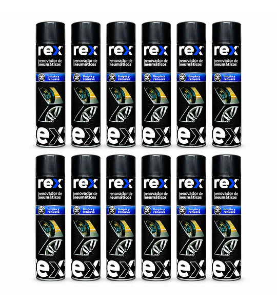 12x REX Renovador de Neumáticos  650ml