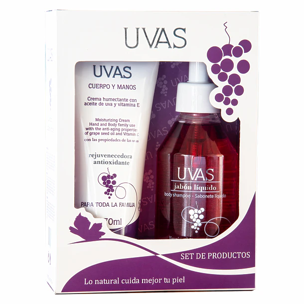 UVAS SET CREMA 170 ML + JABÓN MALBEC