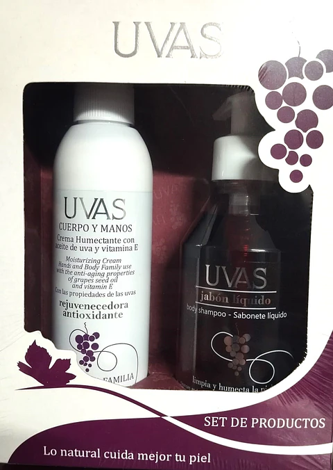 UVAS SET CREMA 200 ML + JABÓN MALBEC