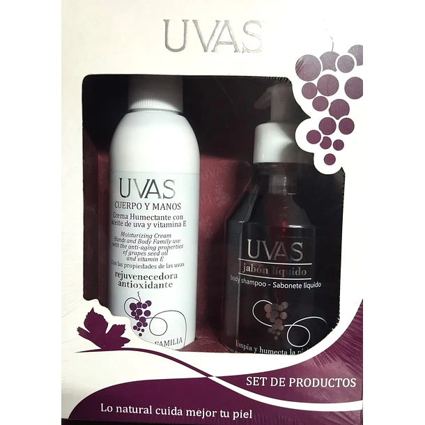 UVAS SET CREMA 200 ML + JABÓN MALBEC