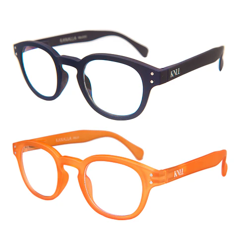 Pack 2 Lentes de Lectura Filtro Luz Azul y UV mod Folie Azul / Naranjo