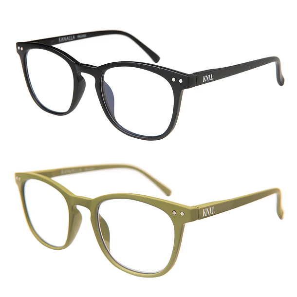 Pack 2 Lentes de Lectura Filtro Luz Azul y UV mod Avocat Negro / Oliva