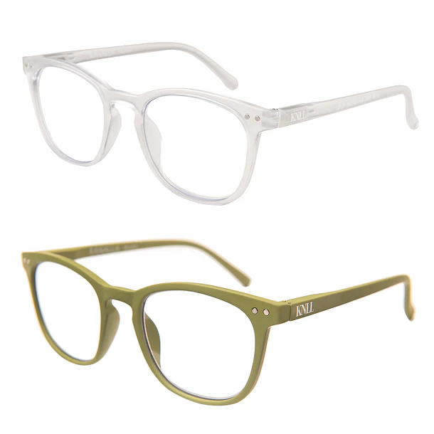 Pack 2 Lentes de Lectura Filtro Luz Azul y UV mod Avocat Transparente / Oliva