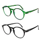 Pack 2 Lentes de Lectura Filtro Luz Azul y UV mod Papillon Verde / Negro - Miniatura 1