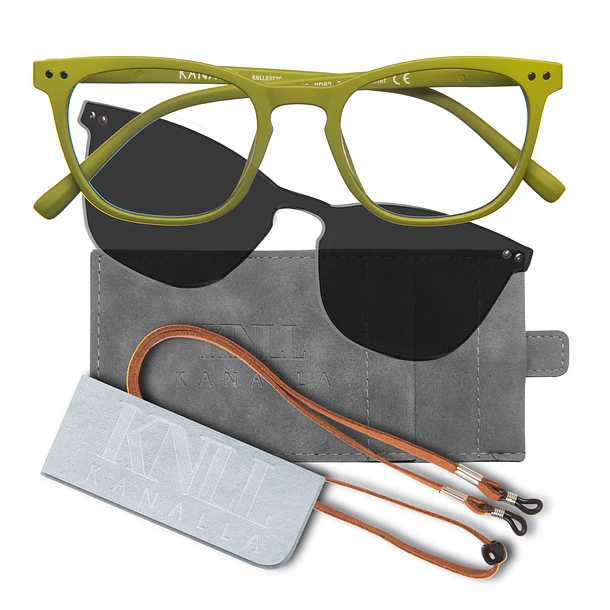 Lentes Opticos Lectura Presbicia Clip On Sol Avocat Olivo