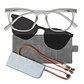 Lentes Opticos Lectura Presbicia Clip On Sol Avocat Transparente - Miniatura 1