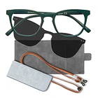 Lentes Opticos Lectura Presbicia Clip On Sol Avocat Petróleo 1