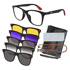 Marco optico unisex + 5 clip on de sol 1