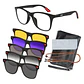 Marco optico unisex + 5 clip on de sol - Miniatura 1