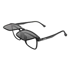 Marco optico + Clip On sol polarizado mod Precis Negro Brillante 1