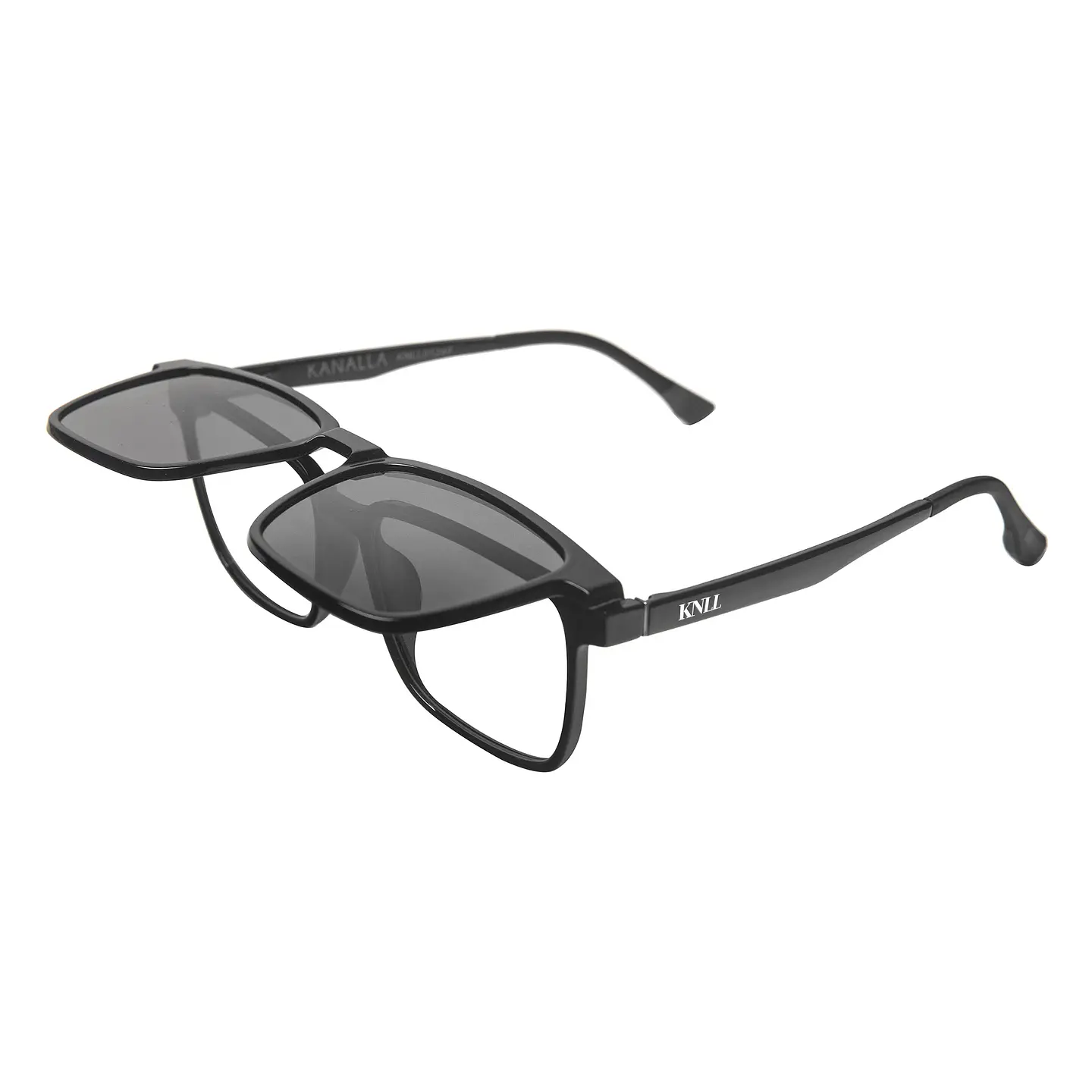 Marco optico + Clip On sol polarizado mod Precis Negro Brillante 1